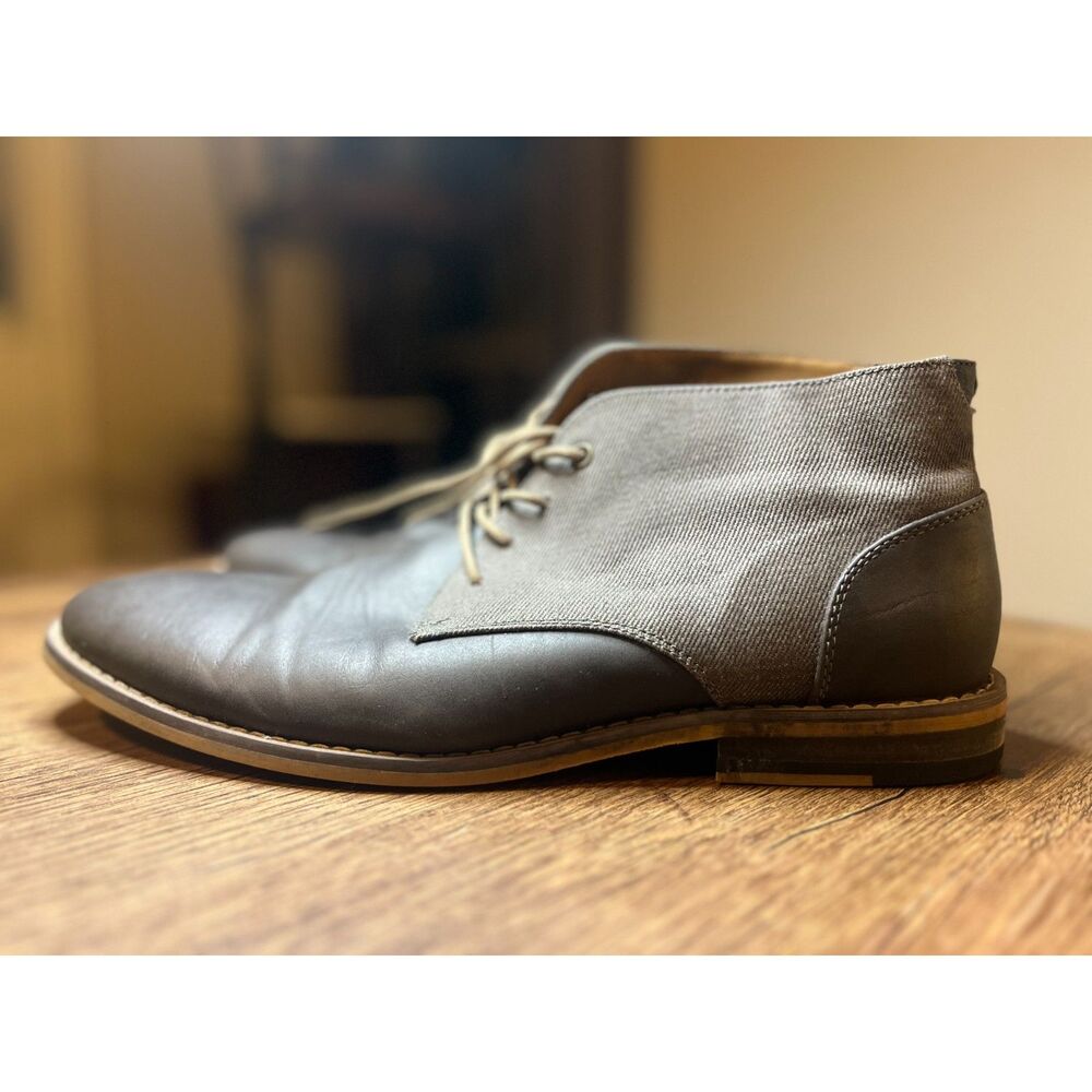 Seven91 Men's Gray Chukka Ankle Boots Size 9 Two Tone Lace Up Casual